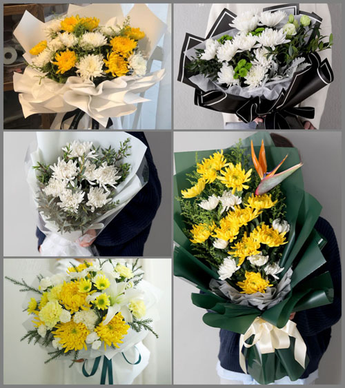 四川成都彭州市丽春镇天鹅村白事花束代送